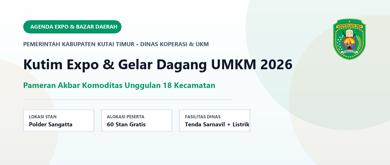 Kutim Expo & Gelar Dagang UMKM 2026
