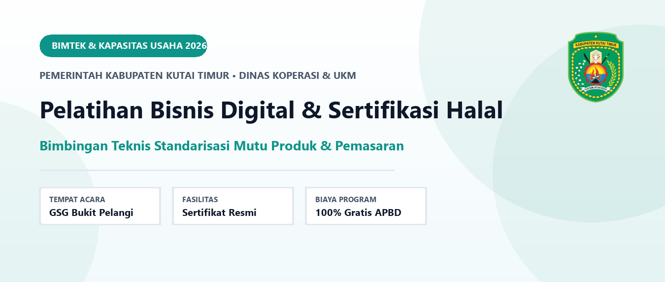 Pelatihan Bisnis Digital & Sertifikasi Halal Gratis 2026